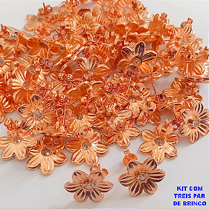 BRINCO NO BRUTO PRONTO PARA O BANHO(CRIS)(CX153) - * KIT COM 3 PAR * COM BASE DE PINO COM UMA PEDRA DE ZIRCÔNIA CRISTAL DE 4MM TAMANHO DO BRINCO 10X10MM - PESO TOTAL 2,2GR(peso do par) - BRU24355