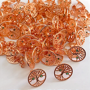 BRINCO NO BRUTO FLOR PRONTO PARA O BANHO(CRIS)(CX154) - COM BASE DE PINO COM UMA PEDRA DE ZIRCÔNIA CRISTAL DE 4MM TAMANHO DO BRINCO 15MM - PESO TOTAL 2GR (peso do par) - BRU24359