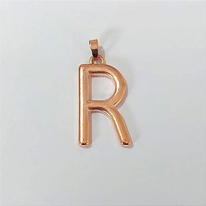 PINGENTE NO BRUTO PRONTO PARA O BANHO - PINGENTE LETRA " R " 25MM - PESO 2,9GR - BRU24536
