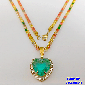 SHOCKER NO BRUTO PRONTO PARA O BANHO (COM PINGENTE TODO CRAVEJADO )(PINGENTE 15X15MM)- TAMANHO 40CM+EXTENSOR - LARGURA 3MM - 60% LATÃO 40% ZIRCONIA (peso total 10.5gr)- BRU24376