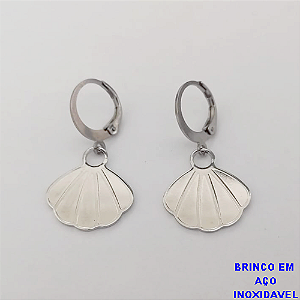 BRINCO EM AÇO INOXIDAVEL (CX154)- ARGOLINHA DE PRESSÃO PINGENTE DE 2CM - AÇO0312