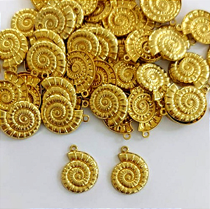 ACESSORIO NO BRUTO PRONTO PARA O BANHO(CX154) (5813)Caracol 13x11mm C/ Cabeça (Lado Misturado)- BRU24391