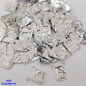 ACESSORIO NO AÇO INOXIDAVEL(i-0921)- ACESSORIO PARA ESCAPULARIO(CX155)( VENDA POR UNIDADE) -Escapulário pequeno. N.S Carmo 12 x 9MM - AÇO0321