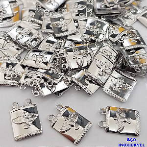 ACESSORIO NO AÇO INOXIDAVEL(i-0913)- ACESSORIO PARA ESCAPULARIO(CX155)( VENDA POR UNIDADE) - Escapulário pequeno 9 x 11 mm - Espírito Santo- AÇO0326