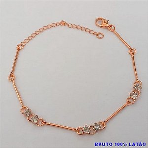 PULSEIRA NO BRUTO PRONTO PARA O BANHO(CX156)(COM CORRENTE SIMPLES E DLICADA COM PEROLAS ) PESO 2.2GR (TAMANHO 18CM) BRU24493