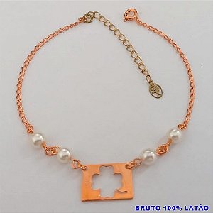 PULSEIRA NO BRUTO PRONTO PARA O BANHO(CX156) PULSEIRA SIMPLES E DELICADA COM PEROLAS) PESO 2.8GR (TAMANHO 18CM) BRU24498