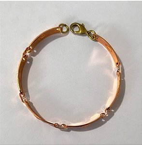 PULSEIRA NO BRUTO PRONTO PARA O BANHO(CX157) PULSEIRA EM CHAPINHA ADULTO ) PESO 10.5GR (LARGURA DA CHAPA 7MM) BRU24589