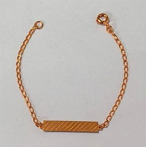 PULSEIRA NO BRUTO PRONTO PARA O BANHO(CX157) PULSEIRA EM CHAPINHA ) PESO 1.5GR (LARGURA DA CHAPA 5MM) BRU24590