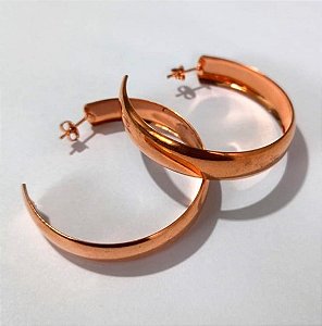 BRINCO NO BRUTO PRONTO PARA O BANHO(CX157) BRINCO DE ARGOLA LATÃO (TAMANHO 4CM / LARGURA 1CM PESO 7.9GR (BRU24601