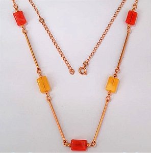 GARGANTILGA NO BRUTO PRONTO PARA O BANHO(CX158)- GARGANTILHA DE 45CM - PESO TOTAL 6.3GR - BRU24632