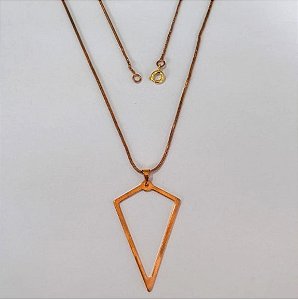 GARGANTILHA NO BRUTO PRONTO PARA O BANHO(CX158)- GARGANTILHA CORRENTE RABO DE RATO 45CM - COM O PINGENTE - PESO TOTAL 4.9GR - BRU24642