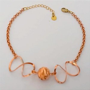 PULSEIRA NO BRUTO PRONTO PARA O BANHO(CX159)- PULSEIRA COM BOLA DIAMANTADA DE 12MM- TAMANHO 18CM- PESO TOTAL 3.8GR - BRU24660