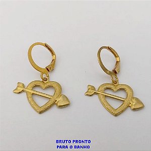 BRINCO NO BRUTO PRONTO PARA O BANHO(CX161)- COM BASE ARGOLINHA DE PRESSÃO(TRANQUETA)/ - PESO TOTAL 1.7GR - BRU24764