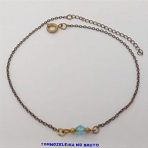 TORNOZELEIRA NO BRUTO PRONTO PARA O BANHO(CX162)- TORNOZELEIRA SIMPLES E DELICADA / - PESO TOTAL 1.4GR - BRU24790