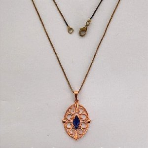 GARGANTILHA NO BRUTO PRONTO PARA O BANHO(CX162)- GARGANTILHA COM CORRENTE VENEZIANA 45CM - PESO TOTAL 3.9GR - BRU24800