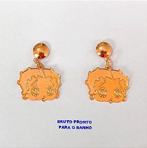 BRINCO NO BRUTO PRONTO PARA O BANHO(CX164)- BRINCO DESENHO ANIMADO (PESO 2.1GR ) BRU24861