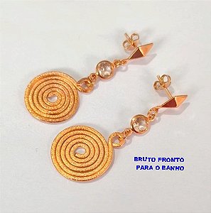 BRINCO NO BRUTO PRONTO PARA O BANHO(CX164)- BRINCO 100% LATÃO (PESO 4.9GR ) BRU24862