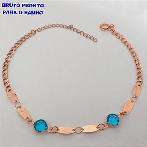 PULSEIRA NO BRUTO PRONTO PARA O BANHO (CX165)- PULSEIRA SIMPLES E DELICADA E CRISTAL (PESO 1.7GR ) BRU24870