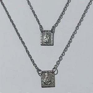 ESCAPULÁRIO EM AÇO INOXIDÁVEL(CX166) - ESCAPULÁRIO NOSSA SRA DO CARMO - TAMANHO: 60CM - COMPOSIÇÃO: AÇO INOXIDÁVEL - AÇO2258