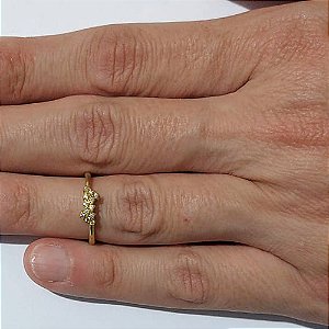 ANEL (FALANGE) NO BRUTO PRONTO PARA O BANHO - CRAVEJADO COM MICROS ZIRCÔNIAS - PESO MÉDIO: 1,5GR - - ANEL000529