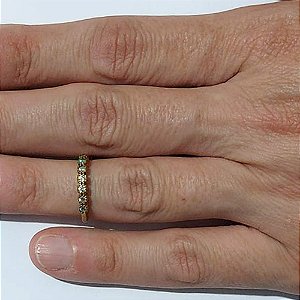 ANEL (FALANGE) NO BRUTO PRONTO PARA O BANHO - CRAVEJADO COM MICROS ZIRCÔNIAS - PESO MÉDIO: 1,2GR - ANEL000533