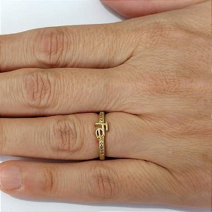 ANEL(FALANGE) NO BRUTO PRONTO PARA O BANHO - FÉ COM MICROS ZIRCÔNIAS - PESO MÉDIO: 1,3GR - ANEL000537