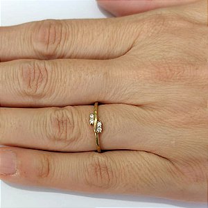 ANEL NO BRUTO PRONTO PARA O BANHO - (AX001366W) ANEL COM MICROS ZIRCÔNIAS - PESO MÉDIO 1,1GR - COMPOSIÇÃO: LATÃO / ZIRCÔNIA - ANEL000538