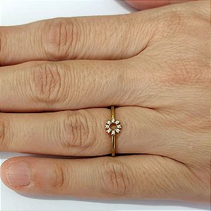 ANEL NO BRUTO PRONTO PARA O BANHO (AX00001W)- ANEL COM MICROS ZIRCÔNIAS - PESO MÉDIO: 1,1GR - ANEL000541