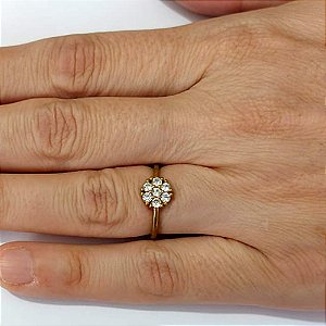 ANEL NO BRUTO PRONTO PARA O BANHO (AX001497W)- ANEL COM MICRO ZIRCÔNIAS - PESO MÉDIO: 1,9GR - ANEL000545