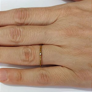 ANEL NO BRUTO PRONTO PARA O BANHO (AX000350W)- ANEL COM MICRO ZIRCÔNIA - PESO MÉDIO: 0,5GR - ANEL000548