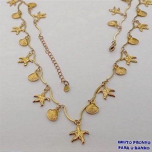 SHOCKER NO BRUTO PRONTO PARA O BANHO SHOCKER COM CONCHAS E ESTRELA DO MAR (TAMANHO 40CM+EXTENSOR) PESO 7.5GR BRU24947