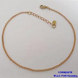 PULSEIRA NO BRUTO PRONTO PARA O BANHO() PULSEIRA COM FECHO LAGOSTA/ CORRENTE ELLO PORTUGUES (P40)LARGURA 1.9MM) -( 18CM+ EXTENSOR)PESO 1.4GR - BRU24977