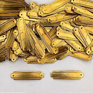 ACESSÓRIO NO BRUTO PRONTO PARA O BANHO - (V2843) PLACA PARA GRAVAÇÃO 23MM - PESO TOTAL 0,4GR - COMPOSIÇÃO: 100% LATÃO - BRU0003807