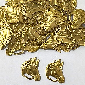 ACESSÓRIO NO BRUTO PRONTO PARA O BANHO - (3.2349A1) CABEÇA CAVALO 25MM - PESO TOTAL 1,3GR - COMPOSIÇÃO: 100% LATÃO - BRU0003813