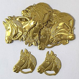 ACESSÓRIO NO BRUTO PRONTO PARA O BANHO - (3.23021) CABEÇA CAVALO 35MM - PESO TOTAL 2,7GR - COMPOSIÇÃO: 100% LATÃO - BRU0003814