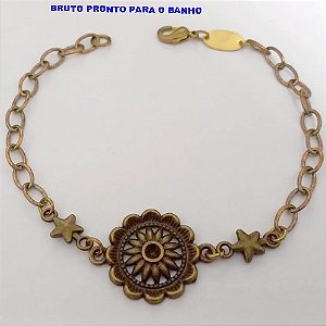 PULSEIRA NO BRUTO PRONTO PARA O BANHO(CX168)PULSEIRA COM CONECTOR EM ALTA FUSÃO(TAMANHO 18CM)COM FECHO LAGOSTA - PESO 6.8GR - BRU25013