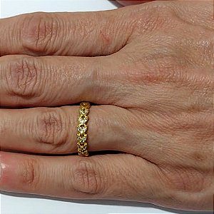 ANEL NO BRUTO PRONTO PARA O BANHO - ANEL FOLHAS CRAVEJADO EM MICROS ZIRCÔNIAS - PESO MÉDIO: 0,7GR - COMPOSIÇÃO: LATÃO / ZIRCÔNIA - ANEL000563