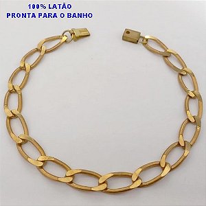 PULSEIRA NO BRUTO PRONTO PARA O BANHO(CX159) PULSEIRA MASCULINA COM FECHO GAVETA COM TRAVA(M-01188) LARGURA 7.8MM - PESO 10.5GR - BRU25058