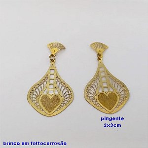 BRINCO NO BRUTO PRONTO PARA O BANHO (CX170)BRINCO EM FOTOCORROSÃO) (PESO TOTAL 1.7GR) BRU25106