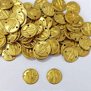 ACESSÓRIO NO BRUTO PRONTO PARA O BANHO - (3.2907F2) ACESSÓRIO REDONDO CACTOS COM DOIS FUROS 12MM - PESO TOTAL 0,5GR - COMPOSIÇÃO: 100% LATÃO - BRU0003821