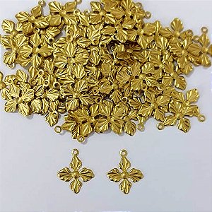 ACESSÓRIO NO BRUTO PRONTO PARA O BANHO - (V4119) ACESSÓRIO FLOR 15MM - PESO TOTAL 0,3GR - COMPOSIÇÃO: 100% LATÃO - BRU0003833