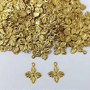 ACESSÓRIO NO BRUTO PRONTO PARA O BANHO - (V4117) ACESSÓRIO FLOR 12MM - PESO TOTAL 0,4GR - COMPOSIÇÃO: 100% LATÃO - BRU0003838