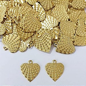 ACESSÓRIO NO BRUTO PRONTO PARA O BANHO - (V4155) ACESSÓRIO CORAÇÃO TRABALHADO 16MM - PESO TOTAL 0,6GR - COMPOSIÇÃO: 100% LATÃO - BRU0003839