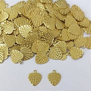 ACESSÓRIO NO BRUTO PRONTO PARA O BANHO - (V4156) ACESSÓRIO CORAÇÃO TRABALHADO 10MM - PESO TOTAL 0,4GR - COMPOSIÇÃO: 100% LATÃO - BRU0003840