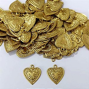 ACESSÓRIO NO BRUTO PRONTO PARA O BANHO - (V4071) ACESSÓRIO CORAÇÃO TRABALHADO 16MM - PESO TOTAL 0,6GR - COMPOSIÇÃO: 100% LATÃO - BRU0003846