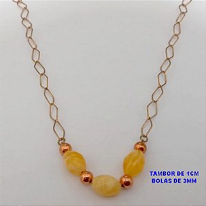 SHOCKER NO BRUTO PRONTO PARA O BANHO(CX170)(100% LATÃO)CORRENTE DE 40+EXTENSOR - COM FECHO LAGOSTA - LARGURA 6,5MM / PESO 6.9GR - BRU25130