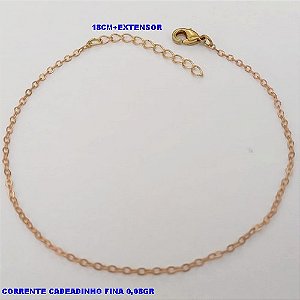 PULSEIRA NO BRUTO PRONTO PARA O BANHO(CX172)PULSEIRA (18CM+EXTENSOR) COM CORRENTE CADEADINHO SIMPLES COM FECHO LAGOSTA 100% LATÃO (PESO 0,09GR - BRU25193