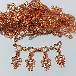 ACESSÓRIO NO BRUTO PRONTO PARA O BANHO - (MAD) .(CX.54) CANGA 4 MENINAS COM ZIRCÔNIA 20X40MM - PESO TOTAL 2,6GR - BRU0003855