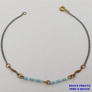 PULSEIRA NO BRUTO PRONTO PARA O BANHO(173)-PULSEIRA SIMPLES E DELICADA 18CM - / PESO 1.2GR - BRU25270