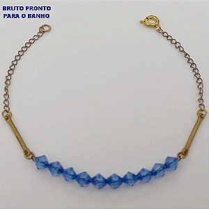 PULSEIRA NO BRUTO PRONTO PARA O BANHO(CX174) PULSEIRA SIMPLES E DELICADA / PESO TOTAL 1.5GR / TAMANHO 18CM / BRU25309